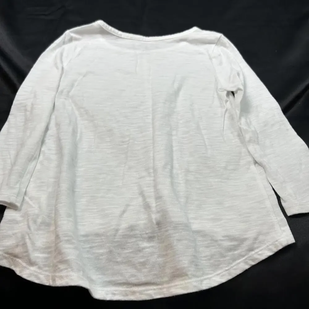 Old Navy Girls White‎ Long Sleeve Shirt Size S (6/7Y) Casual Top